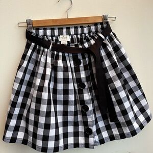 Kate Spade Black and White Gingham Skirt